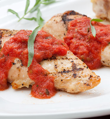 Chicken with Prosciutto, Tomatoes and Sage